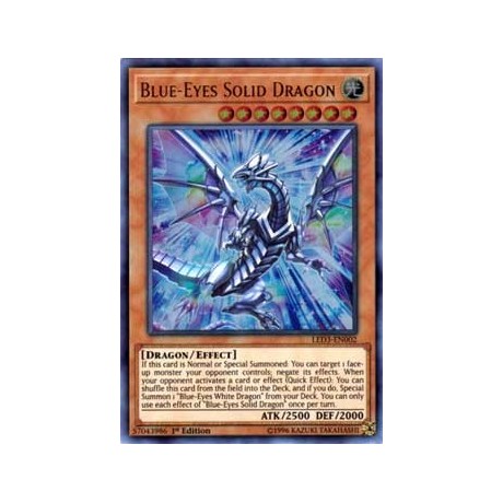 Blue-Eyes Solid Dragon - LED3-EN002