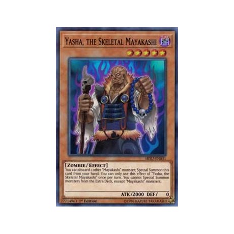 Yu-Gi-Oh Yasha, the Skeletal Mayakashi - HISU-EN031 Super Rare Card -1st  Edition