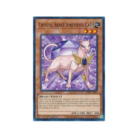 Crystal Beast Amethyst Cat - LDS1-EN093