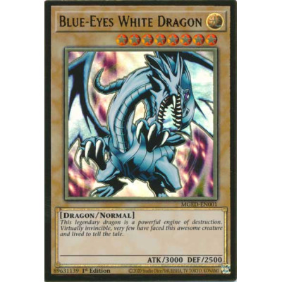 Blue-Eyes White Dragon (alternate art) - MGED-EN001