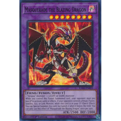 Masquerade the Blazing Dragon - RA02-EN022 - Super Rare